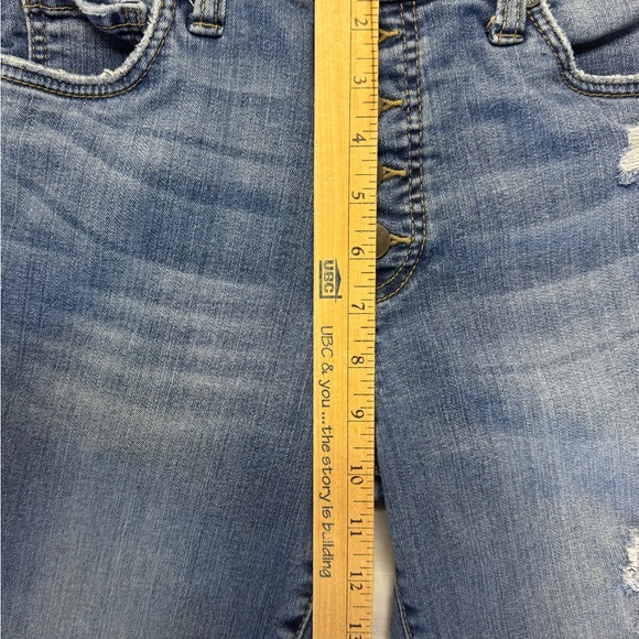 Kut from the Kloth Medium Blue High-Rise Distressed Skinny Jeans - Picture 6 of 8